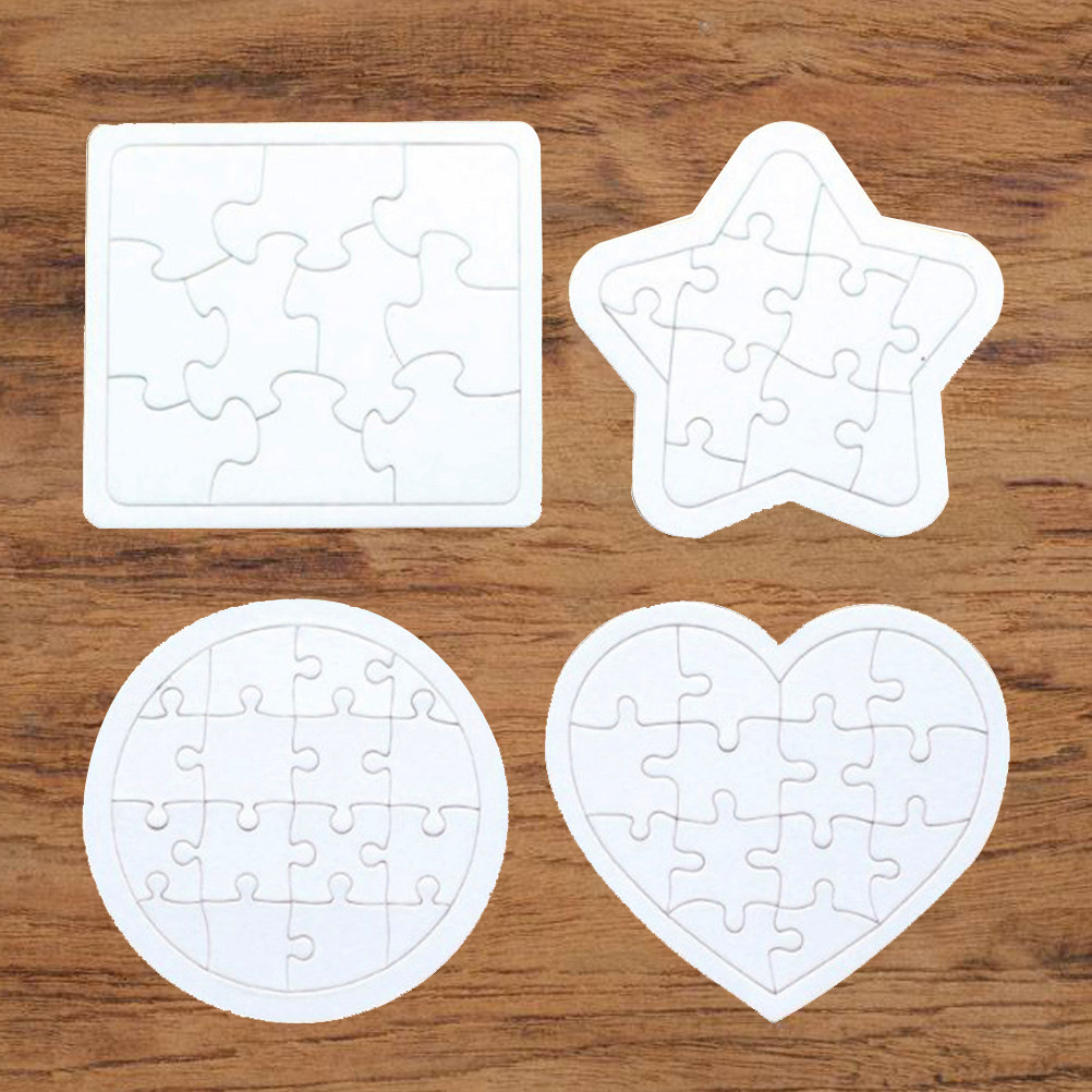 4 Peças de Quebra-Cabeças em B - Puzzle Blank White avaliação e preço