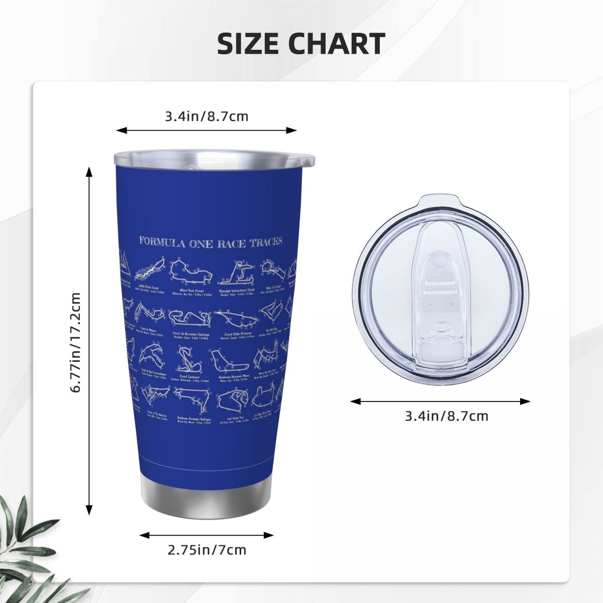Trilhas de corrida F1 (estênci - Tumbler 20Oz White avaliação e preço