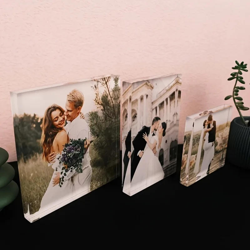 Bloco de Foto de Aniversário e - Photo Acrylic Block avaliação e preço